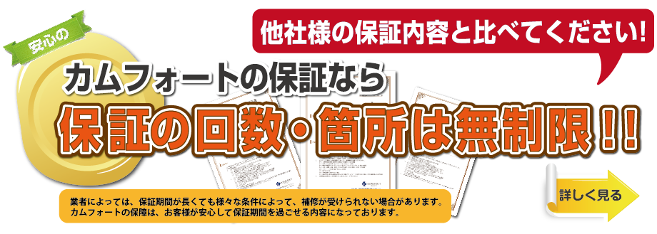 カムフォートの保障について